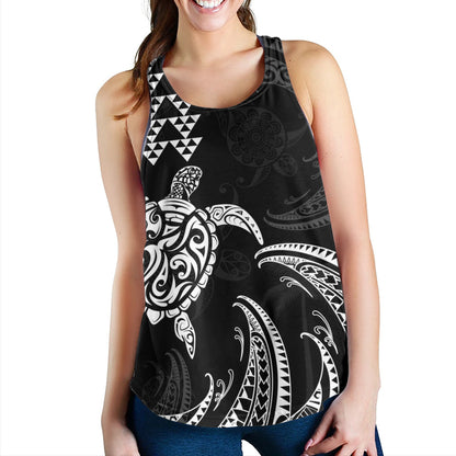 Hawaii Women Tank Polynesian Turtle Tribal Ocean Spirit