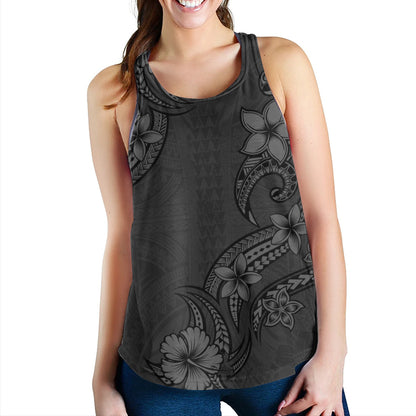 Hawaii Women Tank Plumeria Tribal Wave