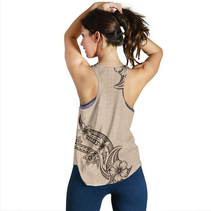 Hawaii Women Tank Plumeria Tribal Wave