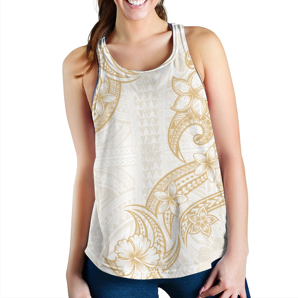Hawaii Women Tank Plumeria Tribal Wave
