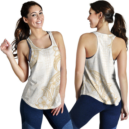 Hawaii Women Tank Plumeria Tribal Wave