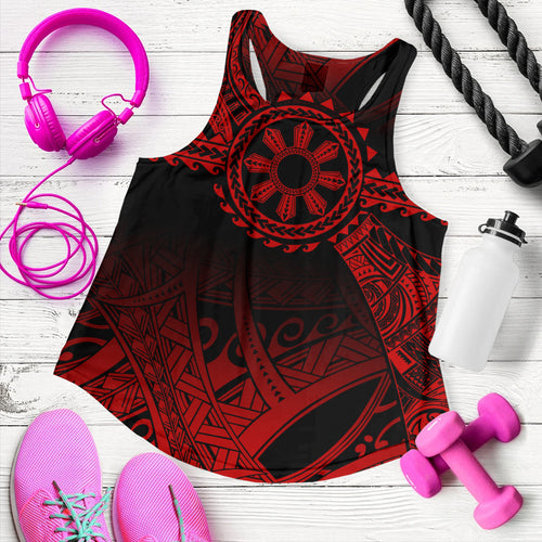 Philippines Filipinos Women Tank Polynesian Tribal Sun Tribal Legacy