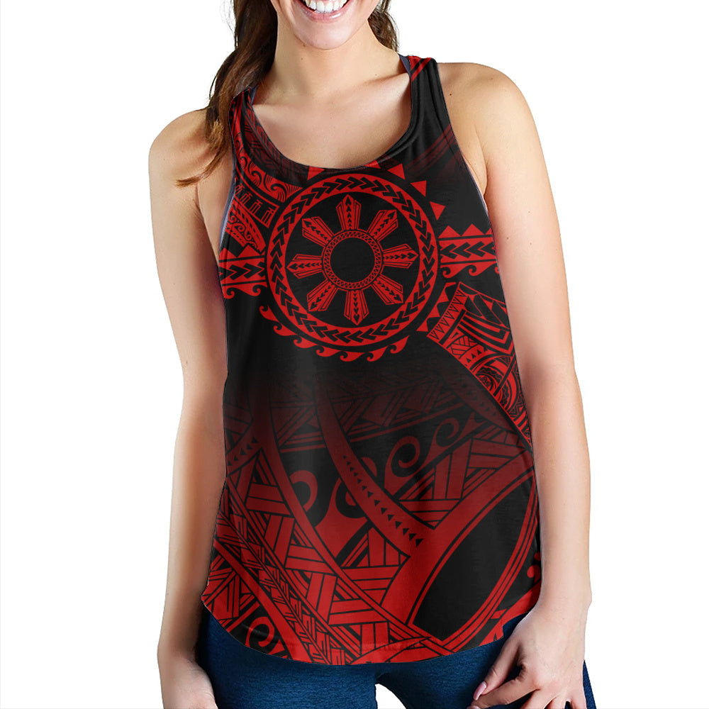 Philippines Filipinos Women Tank Polynesian Tribal Sun Tribal Legacy