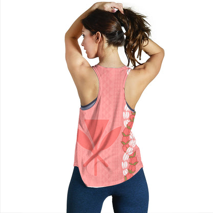 Hawaii Women Tank Flower Lei Kanaka Maoli Polynesia Island Style