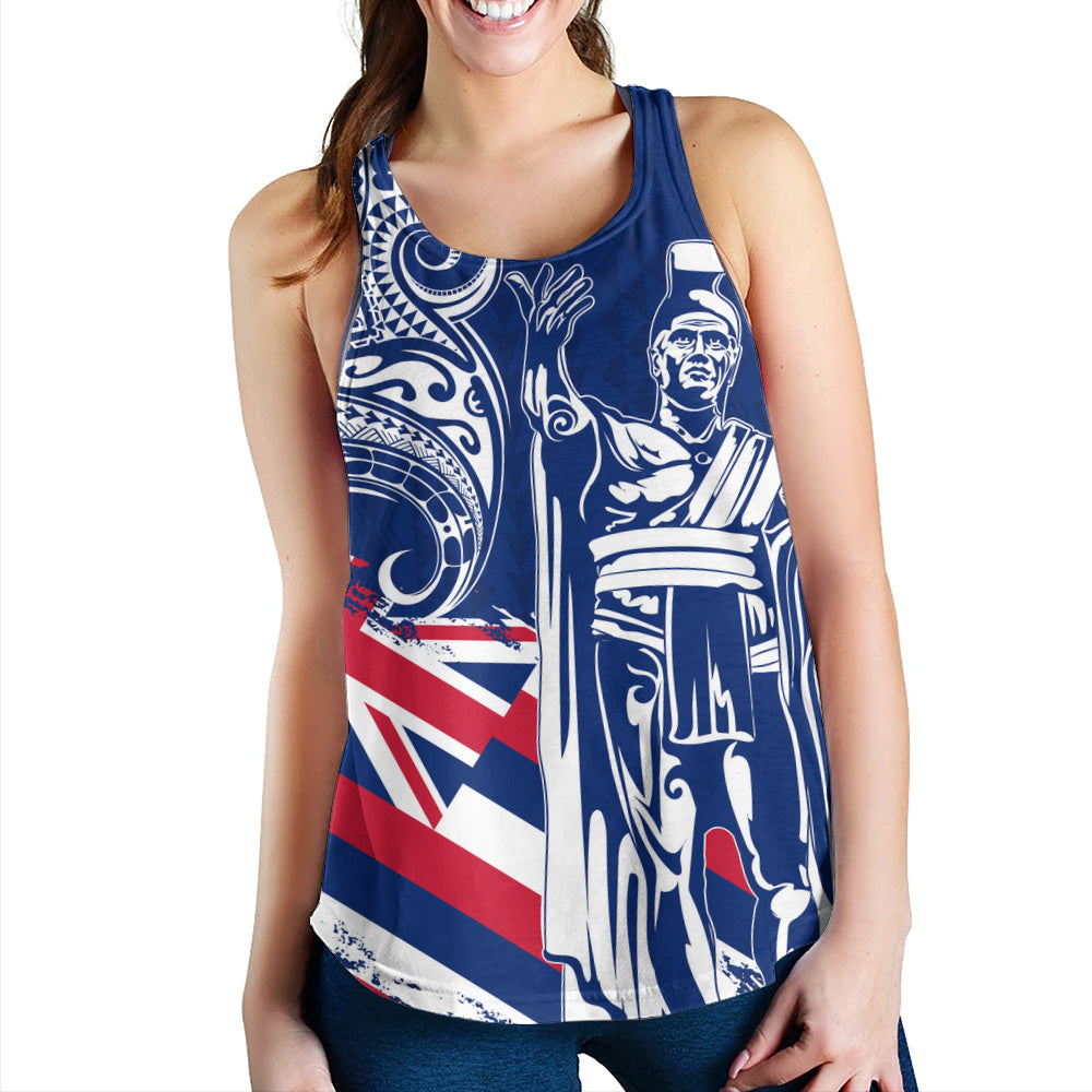 Hawaii Women Tank King Kamehameha Hawaiian Flag Polynesian Pride