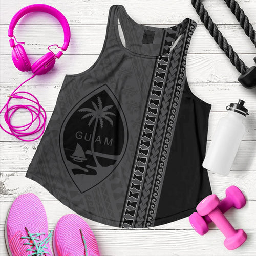Guam Women Tank Island Crest Chamorro Tribal Heritage