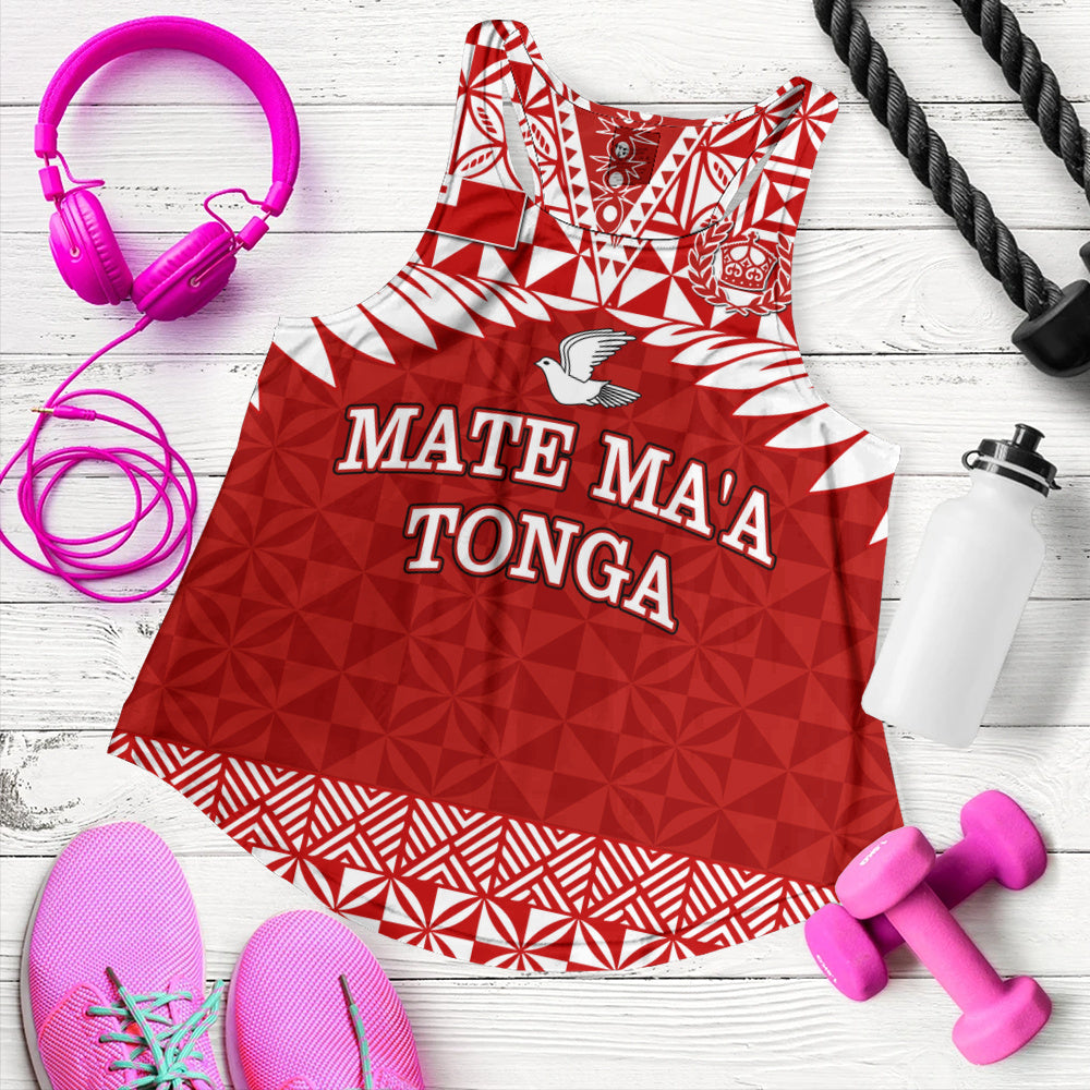 Tonga Women Tank Mate Ma'a Tonga Rugby Royal Crown Polynesian Tribal Pride