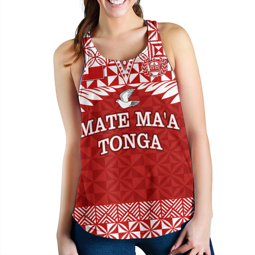 Tonga Women Tank Mate Ma'a Tonga Rugby Royal Crown Polynesian Tribal Pride