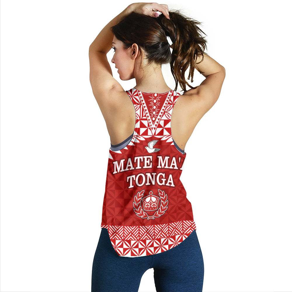 Tonga Women Tank Mate Ma'a Tonga Rugby Royal Crown Polynesian Tribal Pride