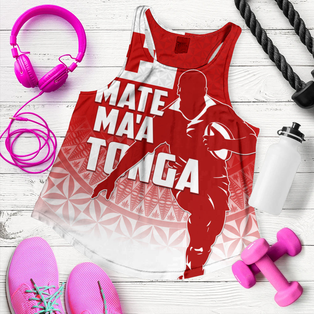Tonga Women Tank Mate Ma'a Tonga Rugby Ngatu Athletic Style