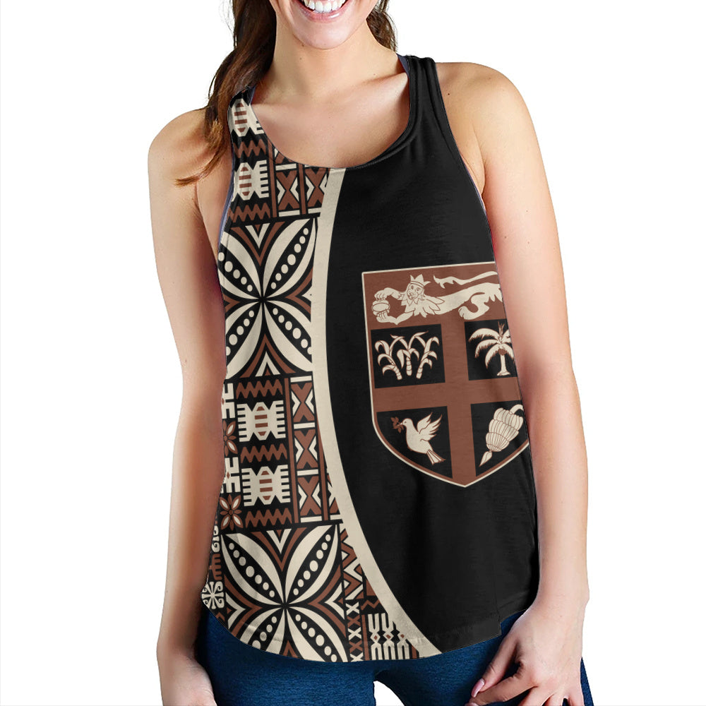 Fiji Women Tank Coat Of Arms Traditional Fijian Tribal Heritage