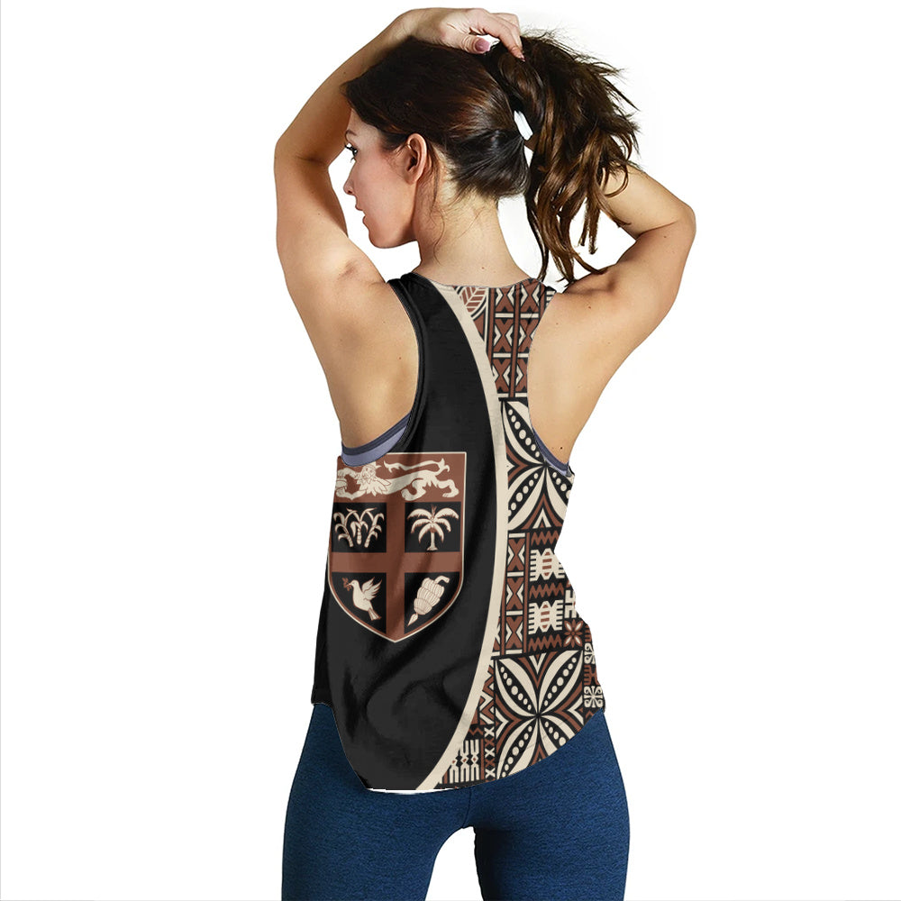 Fiji Women Tank Coat Of Arms Traditional Fijian Tribal Heritage