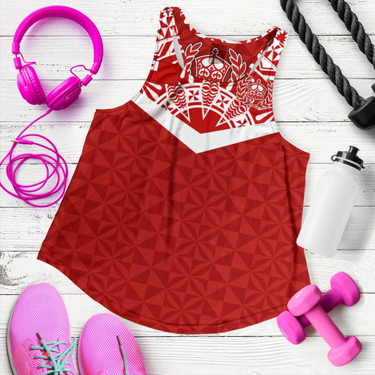 Tonga Women Tank Royal Tongan Crest Polynesian Tribal Rugby Heritage Style