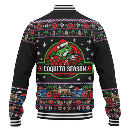 Puerto Rico Baseball Jacket Coquito Season Puerto Rico Christmas Ugly Style