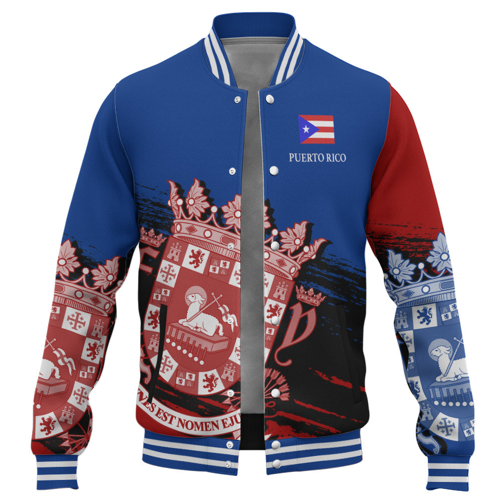 Puerto Rico Baseball Jacket Coat Of Arms Pride Style