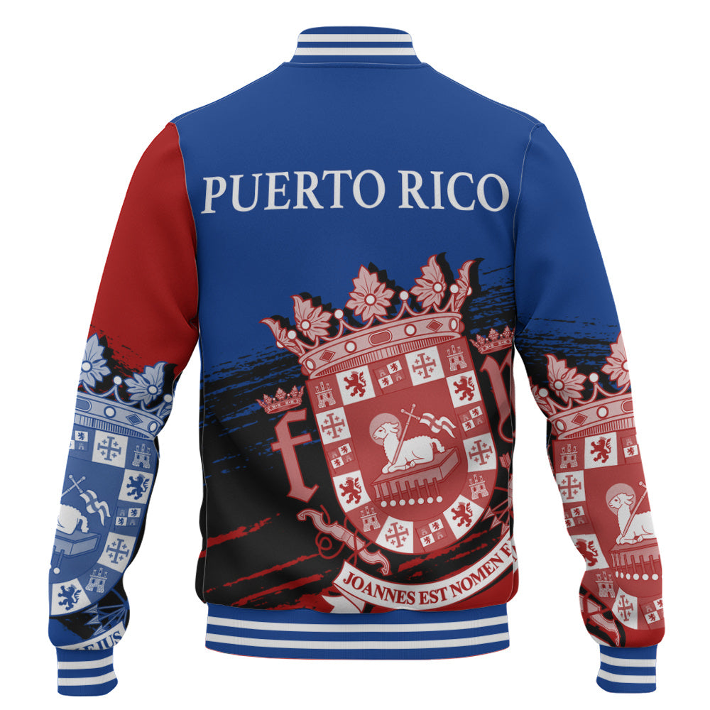 Puerto Rico Baseball Jacket Coat Of Arms Pride Style