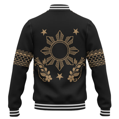 Philippines Filipinos Baseball Jacket Sampaguita Sun Filipino Heritage