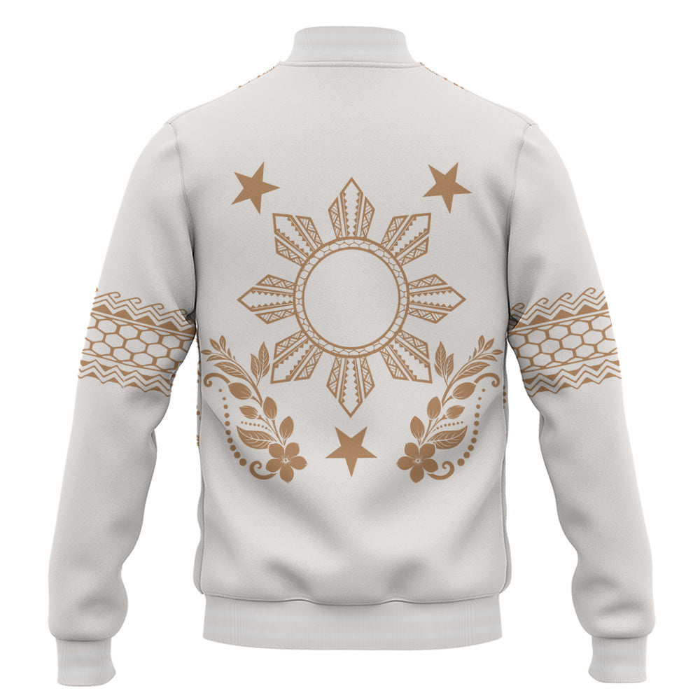 Philippines Filipinos Baseball Jacket Sampaguita Sun Filipino Heritage