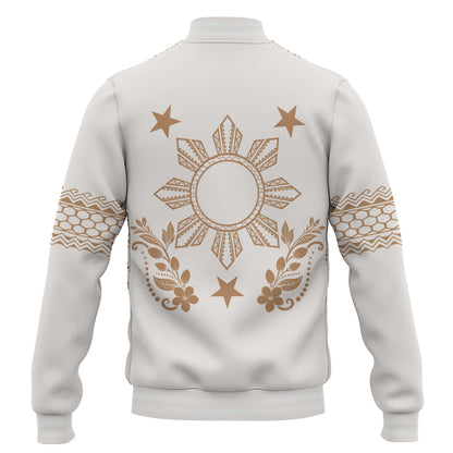 Philippines Filipinos Baseball Jacket Sampaguita Sun Filipino Heritage