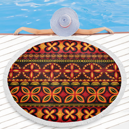 Tonga Beach Blanket Ngatu Tapa Tribal Pattern