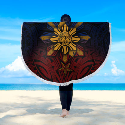Philippines Filipinos Beach Blanket Golden Sun Islands Tribal Style