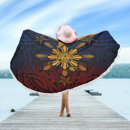 Philippines Filipinos Beach Blanket Golden Sun Islands Tribal Style