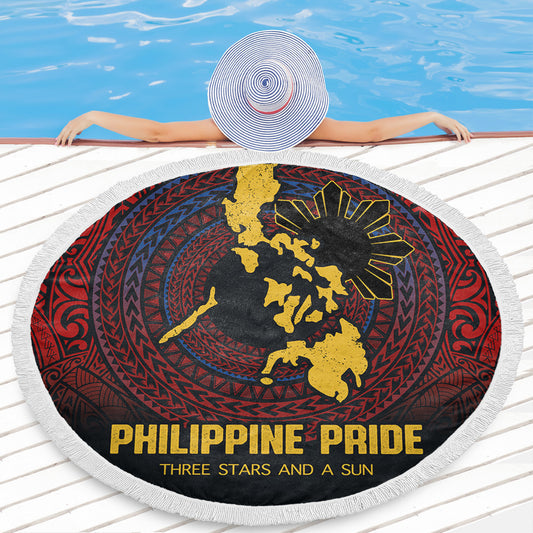 Philippines Filipinos Beach Blanket Philippine Pride Three Stars and A Sun