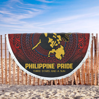 Philippines Filipinos Beach Blanket Philippine Pride Three Stars and A Sun