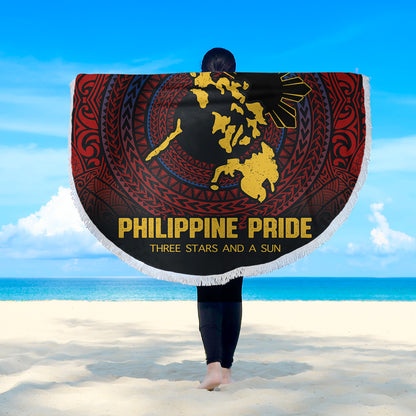 Philippines Filipinos Beach Blanket Philippine Pride Three Stars and A Sun