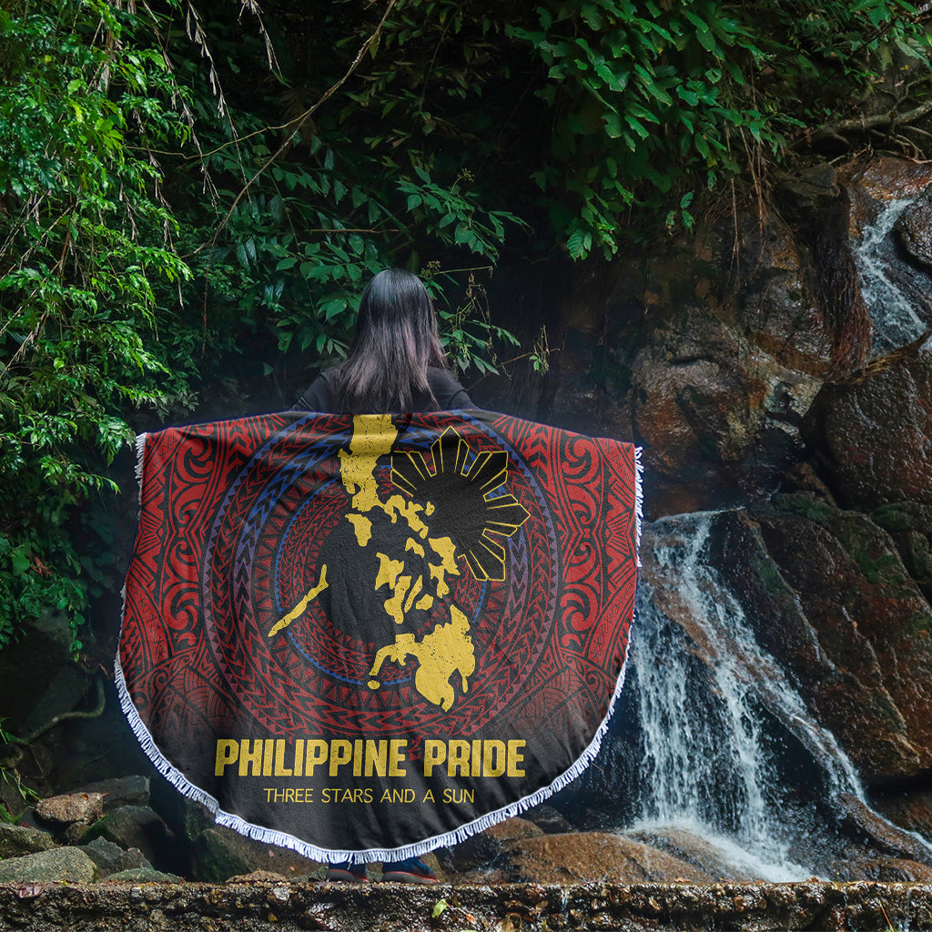 Philippines Filipinos Beach Blanket Philippine Pride Three Stars and A Sun