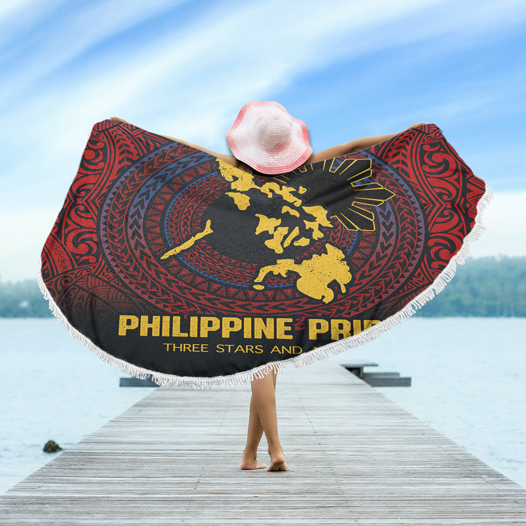 Philippines Filipinos Beach Blanket Philippine Pride Three Stars and A Sun