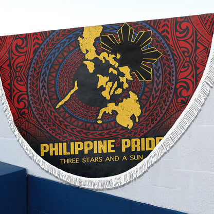 Philippines Filipinos Beach Blanket Philippine Pride Three Stars and A Sun