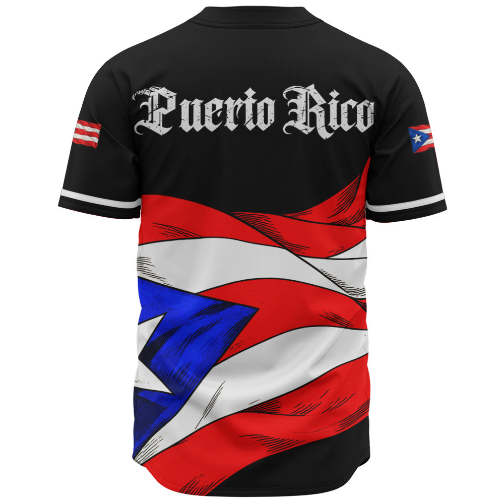 Puerto Rico Baseball Shirt Coqui Flag Boricua Heritage