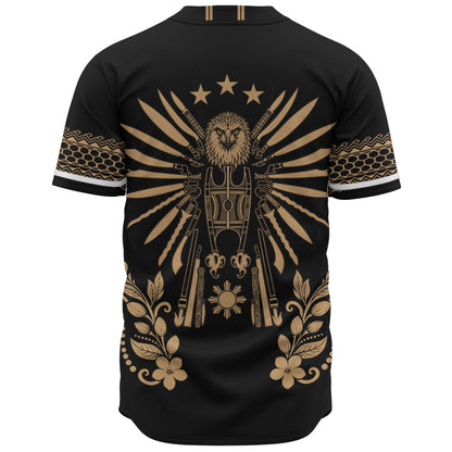 Philippines Filipinos Baseball Shirt Sampaguita With Eagle Sun Filipino Heritage
