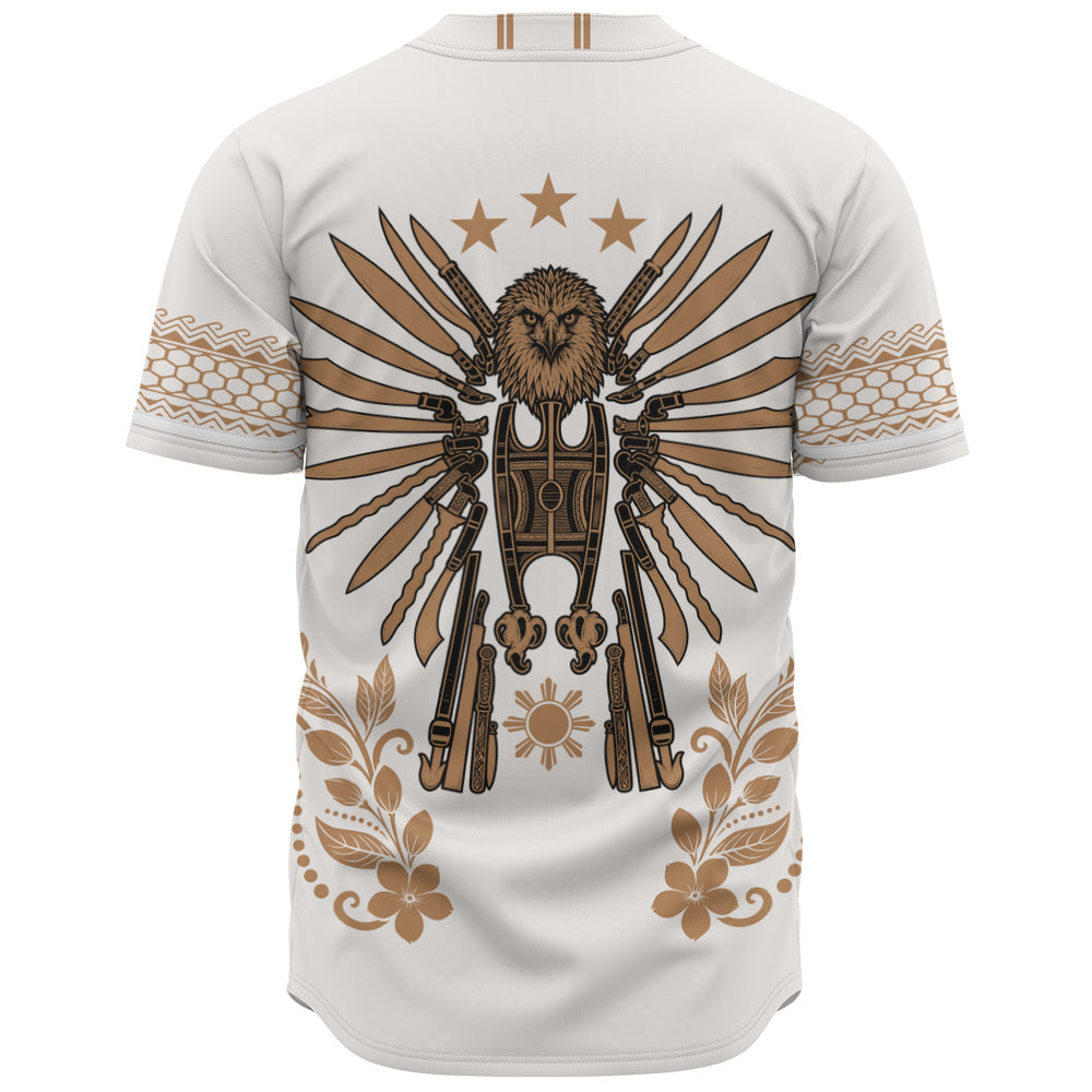 Philippines Filipinos Baseball Shirt Sampaguita With Eagle Sun Filipino Heritage
