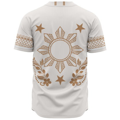 Philippines Filipinos Baseball Shirt Sampaguita Sun Filipino Heritage