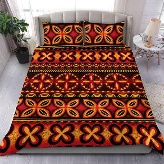 Tonga Bedding Set Ngatu Tapa Tribal Pattern