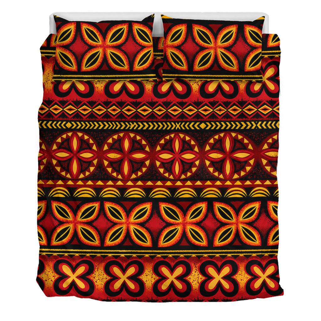 Tonga Bedding Set Ngatu Tapa Tribal Pattern
