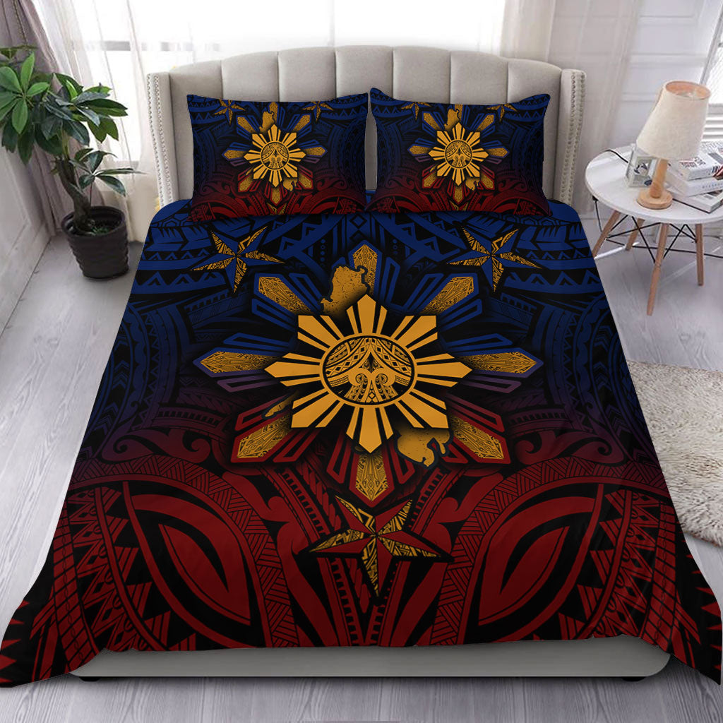 Philippines Filipinos Bedding Set Golden Sun Islands Tribal Style