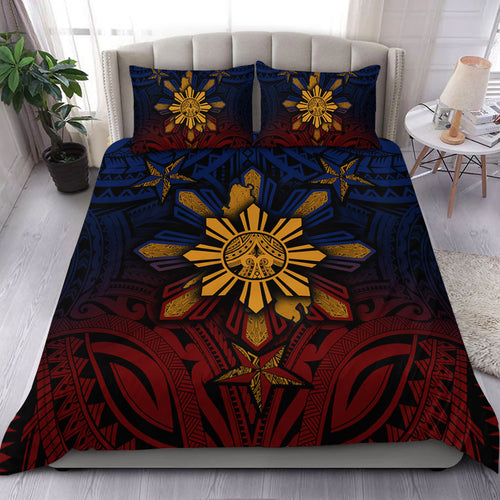Philippines Filipinos Bedding Set Golden Sun Islands Tribal Style