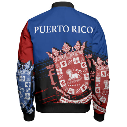 Puerto Rico Bomber Jacket Coat Of Arms Pride Style