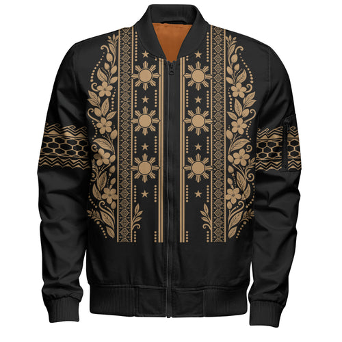 Philippines Filipinos Bomber Jacket Sampaguita With Eagle Sun Filipino Heritage