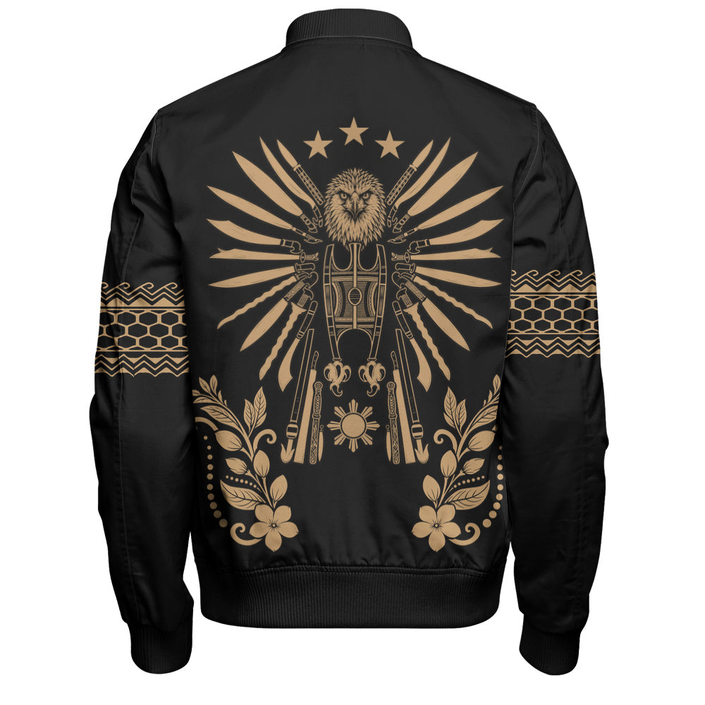 Philippines Filipinos Bomber Jacket Sampaguita With Eagle Sun Filipino Heritage