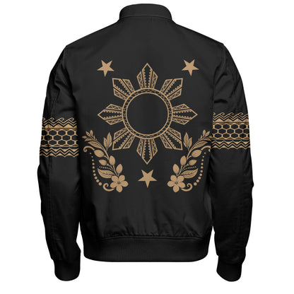 Philippines Filipinos Bomber Jacket Sampaguita Sun Filipino Heritage