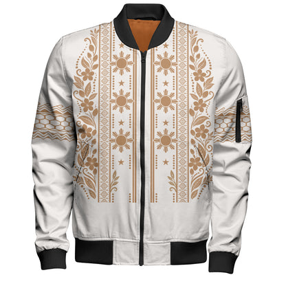 Philippines Filipinos Bomber Jacket Sampaguita Sun Filipino Heritage