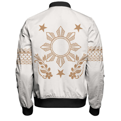 Philippines Filipinos Bomber Jacket Sampaguita Sun Filipino Heritage