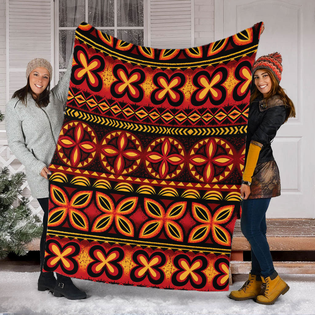 Tonga Premium Blanket Ngatu Tapa Tribal Pattern