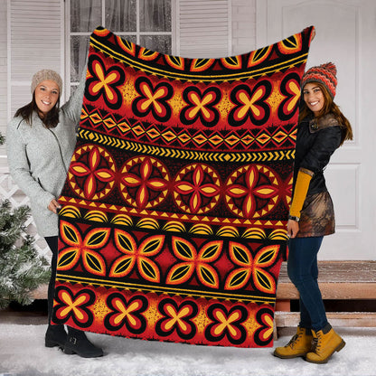 Tonga Premium Blanket Ngatu Tapa Tribal Pattern