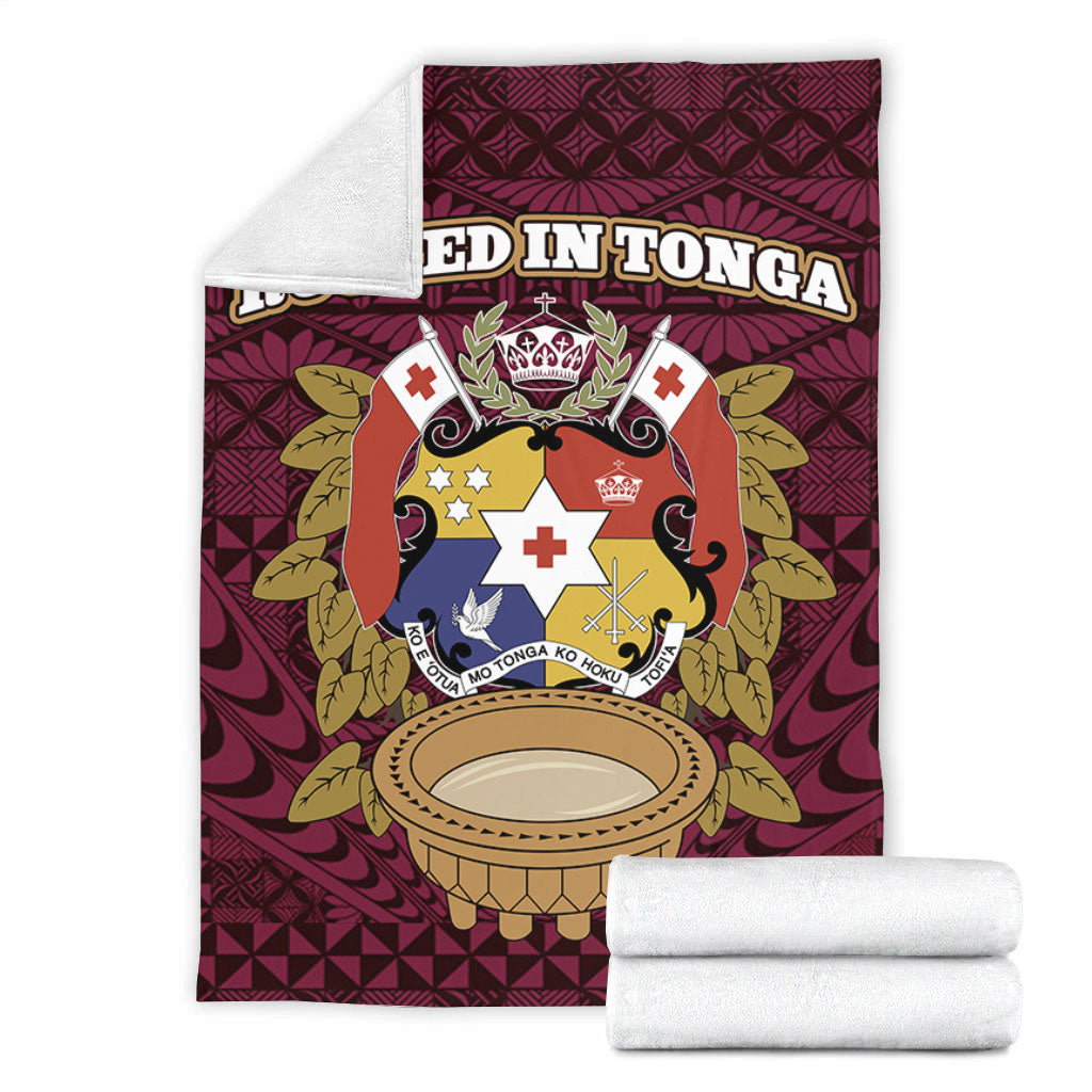 Tonga Premium Blanket Rooted In Tonga Coat Of Arms Kava Bowl Ngatu Style