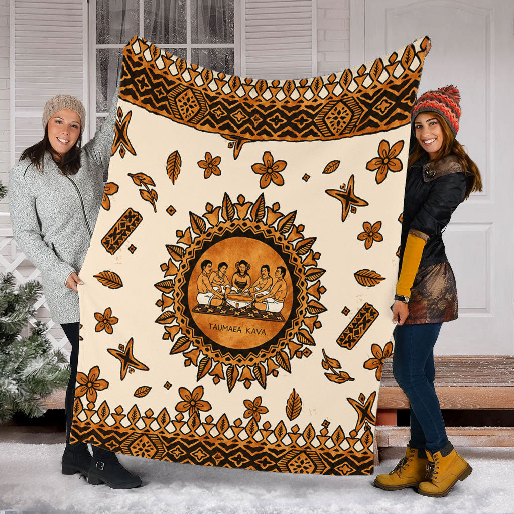 Tonga Premium Blanket Taumafa Kava Ceremony Tapa Heritage Style